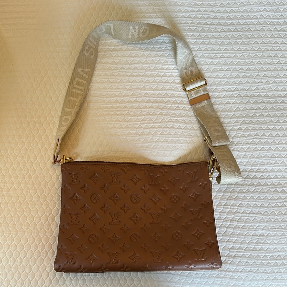 Louis Vuitton Brown Messenger Bag with Monogram Canvas